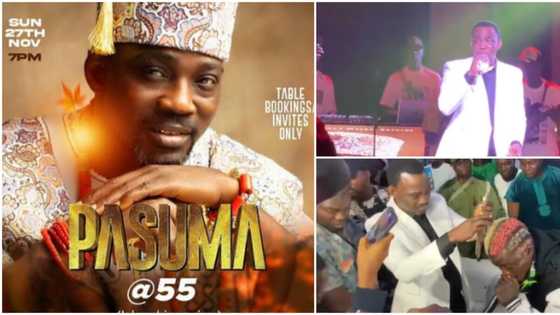 Pasuma at 55: Photos, videos as celebs storm Oniru for fuji musician, Portable and Kogbagidi 'jam' at venue