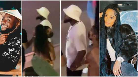 Video captures Davido in public with alleged American girlfriend Mya Yafai