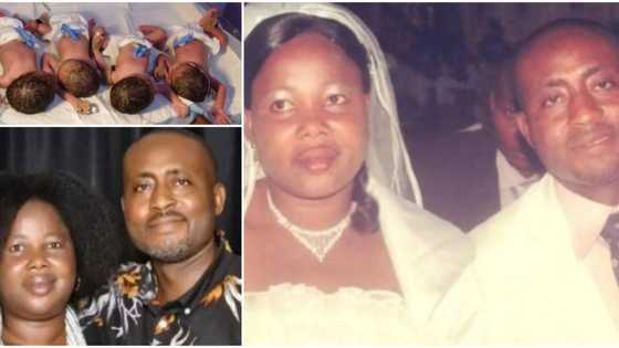 Nigerian couple who got married in 2010 welcomes quadruplets after 11 years of waiting