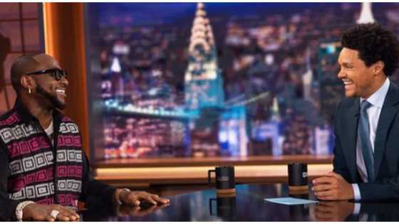 "You no dey talk like this for Naija": Davido's American accent in interview with Trevor Noah sparks reactions
