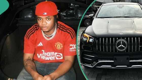 Don Jazzy's signee Crayon shows off interior of his new Mercedes Benz reportedly worth N150m