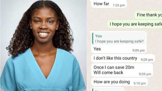 "I will return to Nigeria once I get N20 million": Nurse who relocated to London cries out in leaked chat