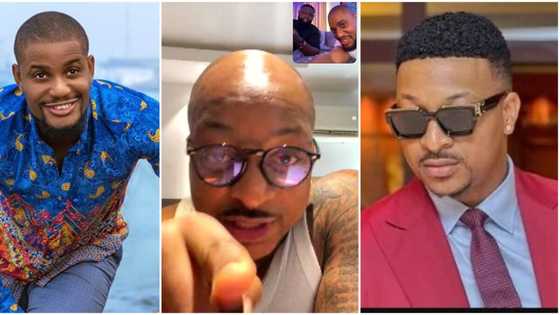 "Thunder fire you" - IK Ogbonna reacts as Alexx Ekubo embarrasses him, shares photo of his real hairless head