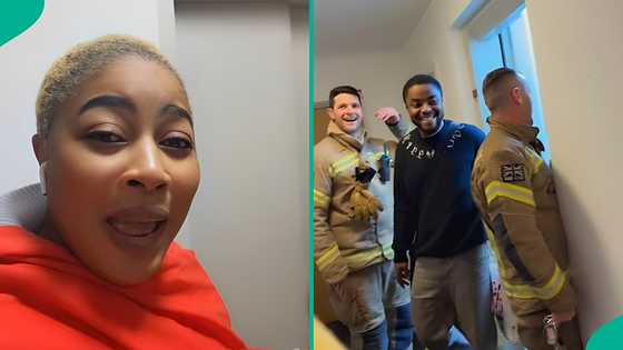 Nigerian lady in UK shows how friend was rescued after being stuck in elevator, sparks buzz