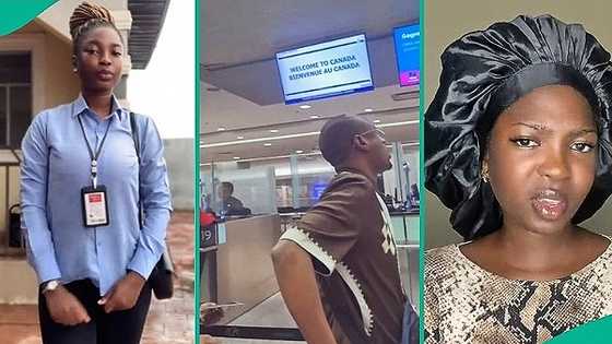 Nigerian lady drops out of school in final year to relocate abroad, video shows her in Canada