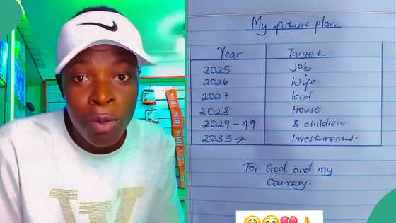 Young man displays his specific life goals from 2025 to 2049, his plans cause stir online