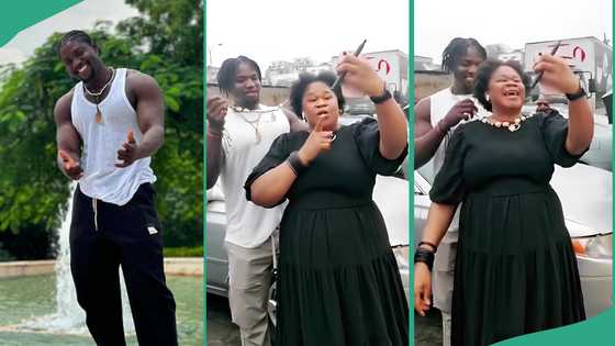 Verydarkman gifts lady his necklace, video shows her heartwarming reaction