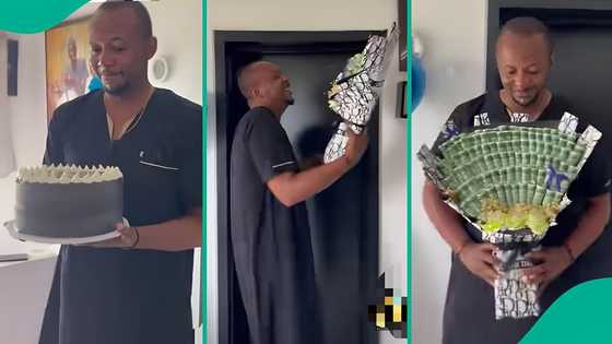 "I'm jealous": Man overjoyed after getting money bouquet for the first time, emotional clip trends