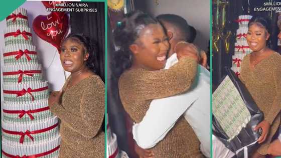 "What if she says no?" Man gets people envious as he proposes to girlfriend with N6 million