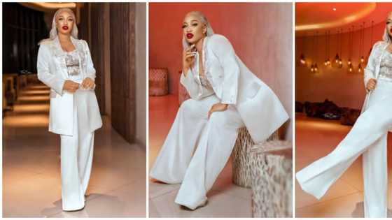 Fierce and regal: Tonto Dikeh served major boss lady vibes in all-white birthday look