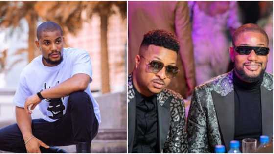 "Na him real joy giver be that": Reactions as video of Alexx Ekubo and IK Ogbonna playing like kids surfaces