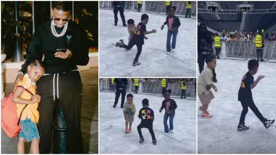 “Dancing like Kiddwaya”: Funny video of Wizkid’s son Zion dancing with friends at Tottenham stadium trends