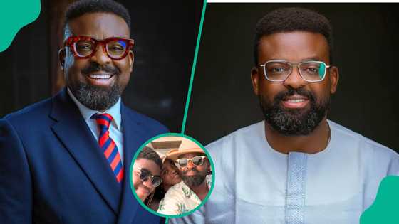 Kunle Afolayan melts hearts as his kids shower him with love in adorable family video