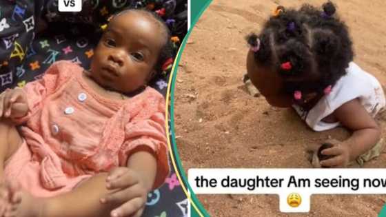 Nigerian mum speechless after seeing her baby's transformation at grandma's house