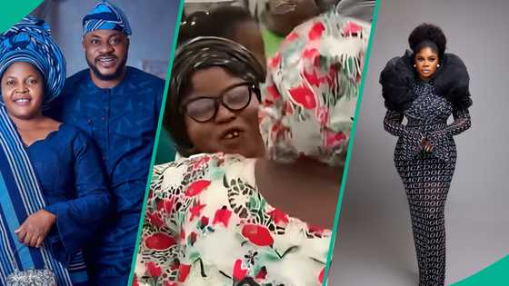 Odunlade's dad's burial: Lady lambastes Eniola Ajao over reaction after hugging actor's wife