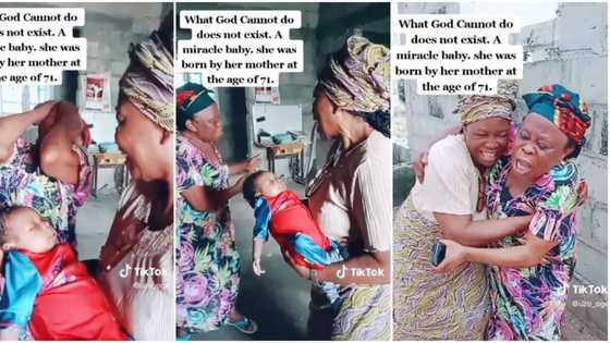 71-year-old Nigerian woman who married at age 50 reportedly gives birth to baby, shows her healthy kid in video
