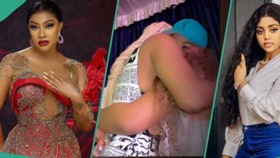 Angela Okorie melts hearts as she speaks highly of Regina Daniels after meeting her: "2 queens"