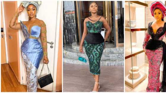 Nigerian wedding guest Fashion: 8 ladies slay in stunning asoebi styles