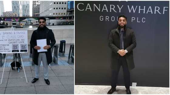 24-year-old first-class graduate who begged for work on street with a CV board gets dream job within 3 hours