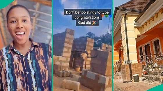 Nigerian lady overjoyed as she shows off her man's new house in video, people react