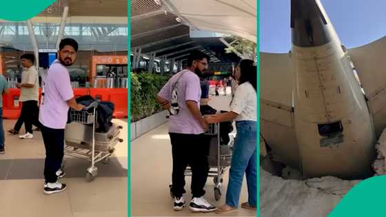 Air India: Video of lady's last moment at airport with only brother who died in crash breaks hearts