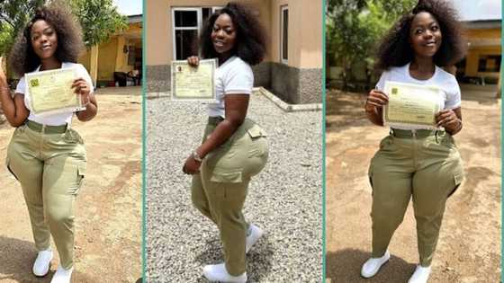 "How did she wear her trouser?" Corps member's body shape gets attention online, photos trend