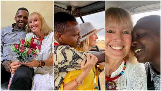 Oyinbo woman travels out of her country to marry man who's 30 years younger than her