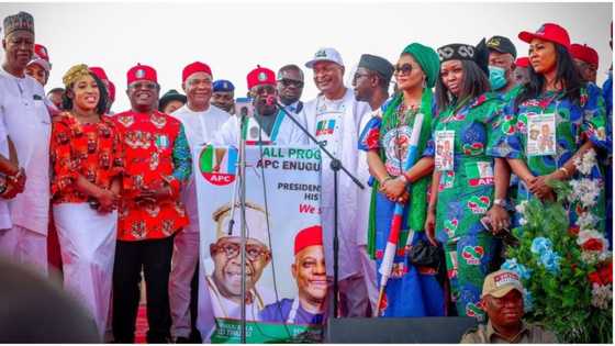 APC crisis: Trouble in paradise as Ex-Gov, Buhari's minister, former senate president, powerful chieftains boycott Tinubu rally in Enugu