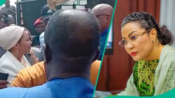 Abu ya girma: An fara harbe harbe da masu zanga zanga suka tare Ministar Tinubu a Abuja