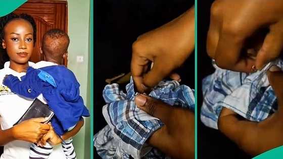 Mum cries out after searching 1-year-old son's pocket, displays what she found inside