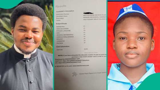 Catholic priest shares WAEC result of his neice who scored strainght A's in 8 subjects