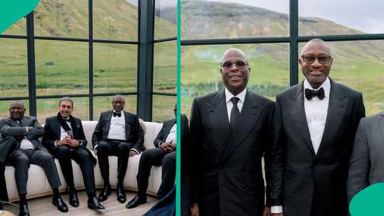 “Africa’s GDP in 1 photo”: Otedola shares rare pics of his billionaire friends at daughter’s wedding
