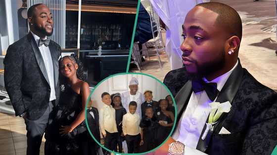Davido shares cute family photos with his wife Chioma and daughter Hailey, at brother’s wedding