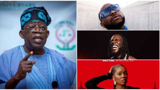 Tinubu sends message To Davido, Burna Boy, Tiwa Savage, Tems, others