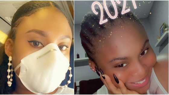 Nigerian lady sends social media into frenzy after claiming she travelled abroad, many react to her flight photo