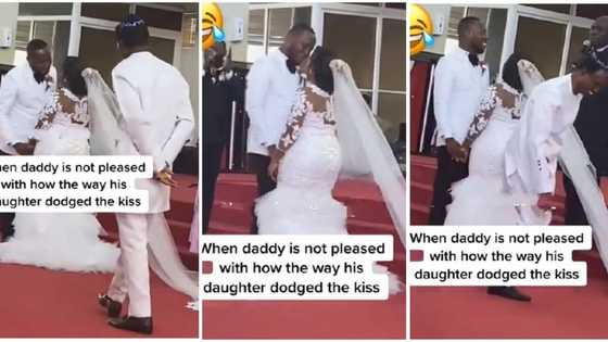 "Kiss her well": Dad inspects kissing session at daughter's wedding, video of his reaction goes viral
