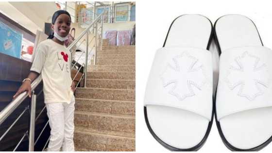 Wizkid's first son Tife spotted rocking designer slides reportedly worth over N400k