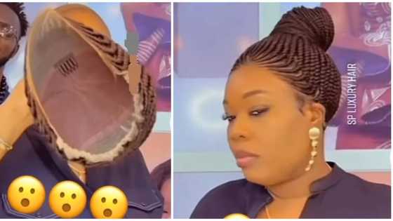 Lady shows off impressive braided wig online, fashion lovers react