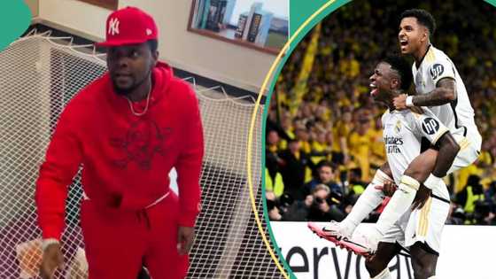 Kizz Daniel celebrates Real Madrid UCL Final win against Dortmund, clip trends: "Hala Madrid"