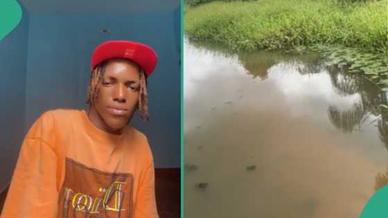 Nigerian man laments as land he got for N2.5 million during dry season turns 'river,' shares video