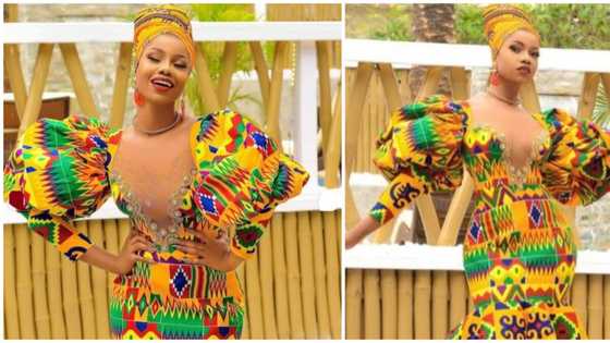 Reality star Tacha celebrates Ghana's Independence Day in gorgeous Kente dress