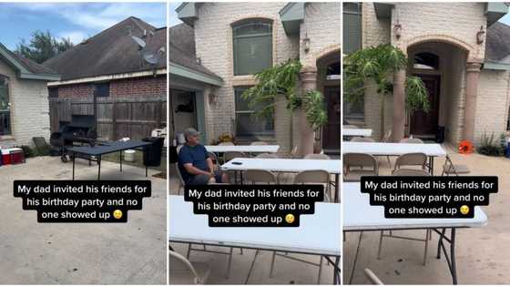 Man prepares beautiful venue, aranges chairs and tables for his birthday party but no one showed up
