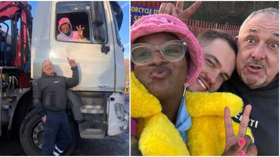 “Family first”: Photos as DJ Cuppy finally meets future father-in-law as she and Ryan Taylor visit him at work