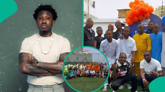 Zlatan Ibile celebrates 31st birthday with secondary school classmates, heartwarming video trends