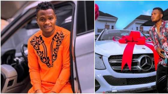 Weeks after surviving car crash comedian Oluwadolarz gifts himself brand new Benz, shares photo
