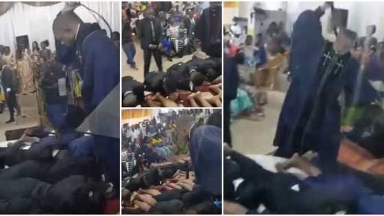 Fastoci sun kwantar da mambobinsu a ƙasa suka riƙa zagbarsu da 'bulala' a coci domin gwada su, bidiyon ya janyo cece-kuce