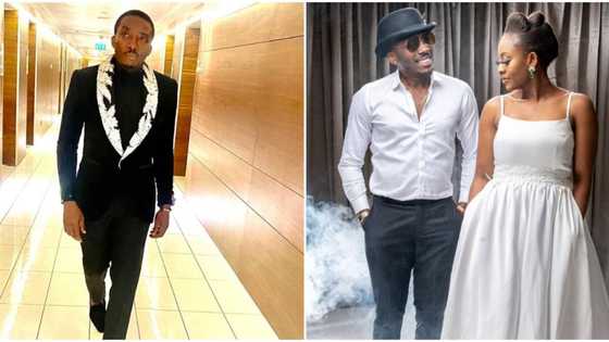 Sweet love: Bovi's wife captures his heart all over again as she rocks him like sidechick on the dance floor
