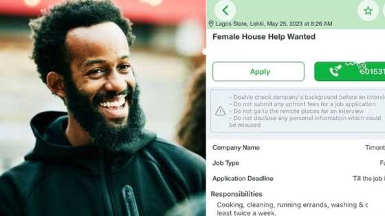 "She must clean and grace my bed": Rich Nigerian man, 27, displays job vacancy, makes tempting cash offer