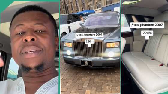 Abuja man displays highly expensive Rolls Royce Phantom car with cool colour and beautiful interiors