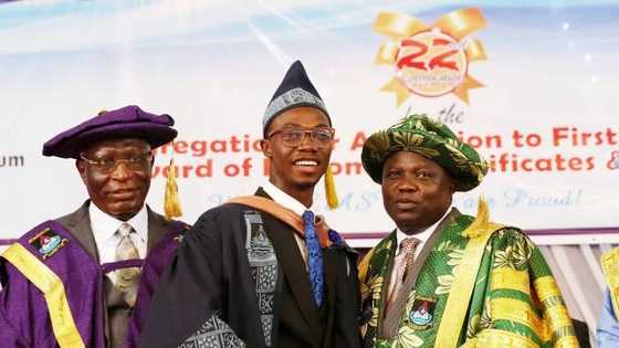 Best graduating student gets 'divine favour' as he is adopted by state governor, gifted N5m